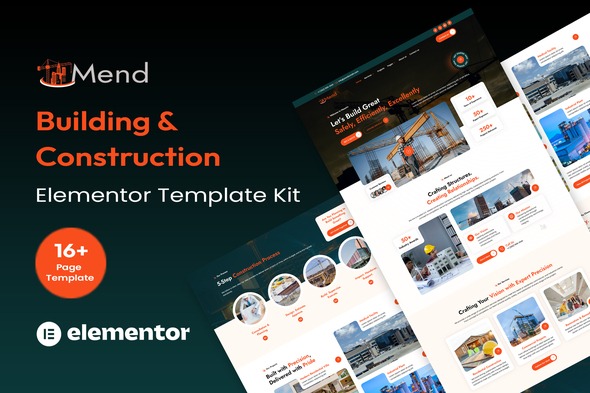MendCraft – Building & Construction Elementor Template Kit
