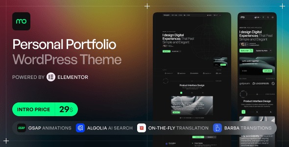 Monogram – Personal Portfolio WordPress Theme 1.0.4