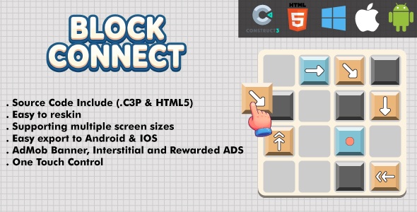 Block Connect Puzzle - HTML5 Game (Construct 3)