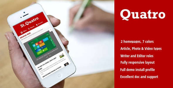 Quatro – News & Magazine Drupal 11 & 10 Theme
