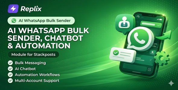 Replix – AI WhatsApp Bulk Sender, Chatbot & Automation (SaaS)