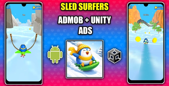 Sled Surfers Sling Shot Game 3D Unity Game Source Code