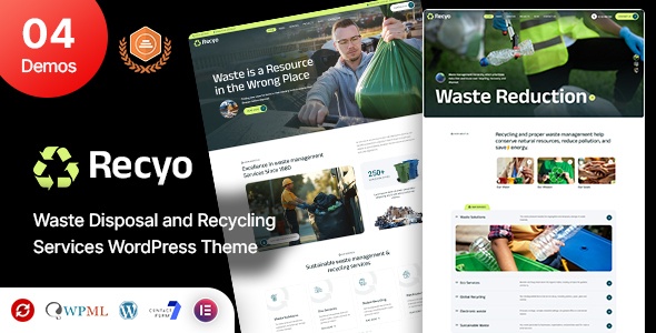 Recyo – Recycling & Waste Management WordPress Theme 1.3.0
