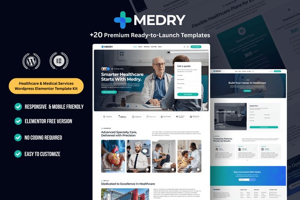 Medry – Healthcare & Medical Services Elementor Template Kit