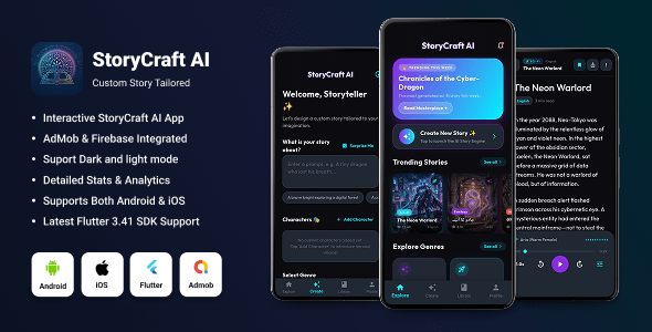 StoryCraft AI | AI Story Generator and Interactive Novel Builder Flutter App