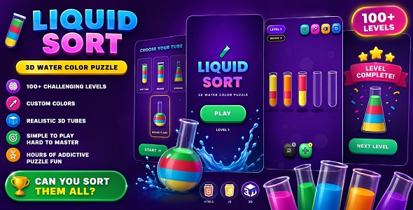 Liquid Sort | Color Sort 3D HTML5 Game