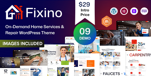 Fixino – On-Demand Home Services & Repair WordPress Theme